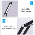 Lampe de bureau LED 3W Pliable Réglable Rechargeable USB Protection des yeux