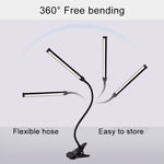 Lampe de bureau LED 8W pliante et réglable avec protection des yeux, version USB à brancher, version USB à brancher (blanc), version USB à brancher (noir)