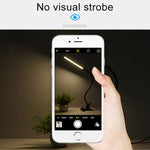Lampe de bureau LED 8W pliante et réglable avec protection des yeux, version USB à brancher, version USB à brancher (blanc), version USB à brancher (noir)