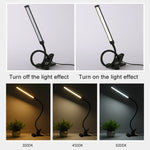 Lampe de bureau LED 8W pliante et réglable avec protection des yeux, version USB à brancher, version USB à brancher (blanc), version USB à brancher (noir)