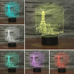 Lampe de table à vision LED 3D colorée en forme de phare, version télécommandée 16 couleurs, version télécommandée 16 couleurs