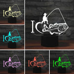 Lampe de table 3D en forme de poisson, lumière LED colorée, version télécommande fissurée, version télécommande fissurée
