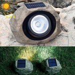 Projecteur à LED solaire effet pierre, étanche IP65, pour jardin et pelouse
