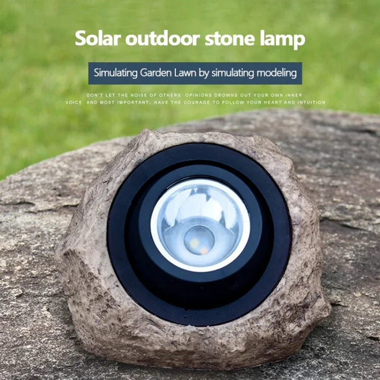 Projecteur à LED solaire effet pierre, étanche IP65, pour jardin et pelouse