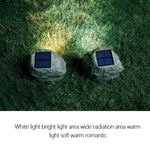Projecteur à LED solaire effet pierre, étanche IP65, pour jardin et pelouse