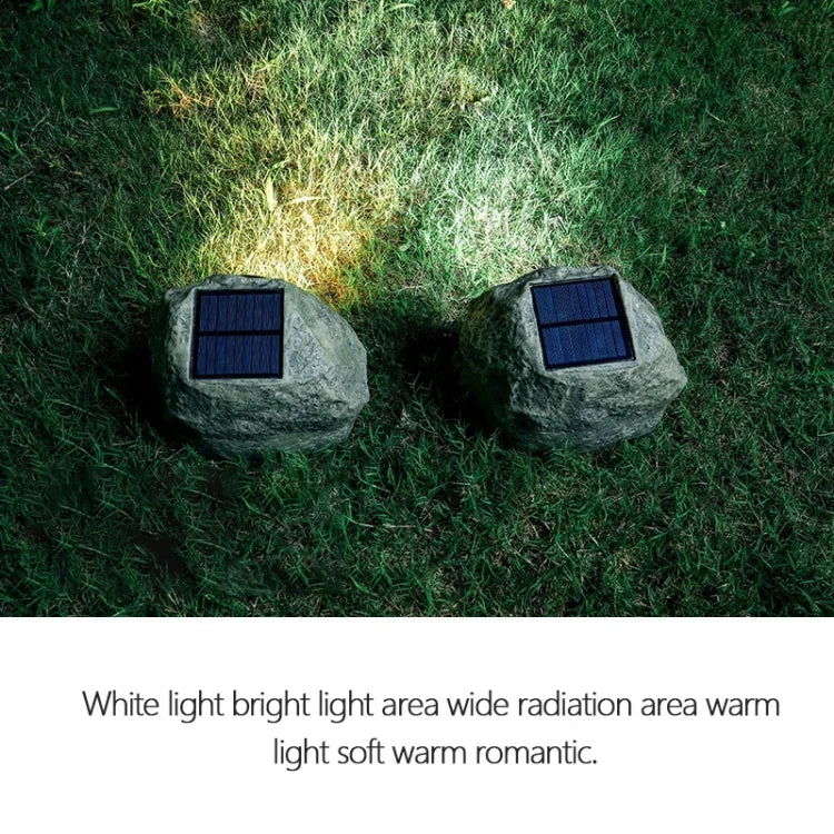 Projecteur à LED solaire effet pierre, étanche IP65, pour jardin et pelouse