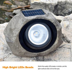 Projecteur à LED solaire effet pierre, étanche IP65, pour jardin et pelouse