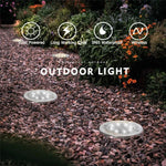2 Lampes solaires enterrées à 10 LED IP65 étanches pour l'extérieur, lampes de rue de jardin, 10 LED