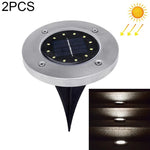2 PIÈCES 12 LED Lampes solaires encastrées Lampe souterraine IP65 Étanche Extérieur Jardin Rue, 12 LED