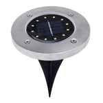 2 PIÈCES 12 LED Lampes solaires encastrées Lampe souterraine IP65 Étanche Extérieur Jardin Rue, 12 LED