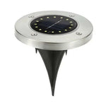 2 Lampes solaires enterrées à 16 LED, étanches IP65, pour jardin et extérieur, 16 LED