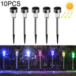10 lampes solaires d'extérieur en acier inoxydable IP65 étanches à LED pour la décoration de jardin