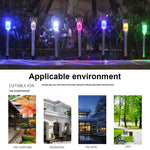 10 lampes solaires d'extérieur en acier inoxydable IP65 étanches à LED pour la décoration de jardin