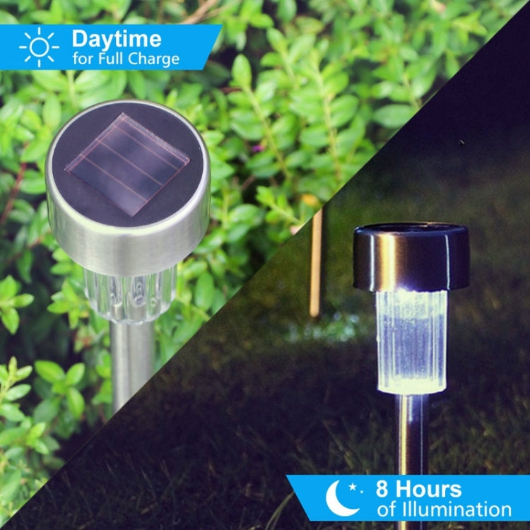 10 lampes solaires d'extérieur en acier inoxydable IP65 étanches à LED pour la décoration de jardin