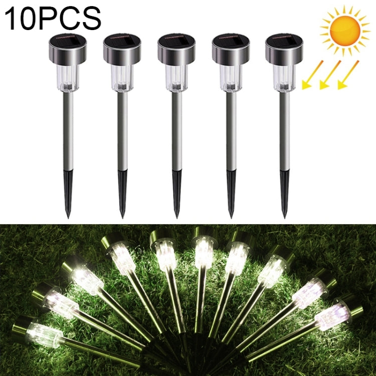 10 lampes solaires d'extérieur en acier inoxydable IP65 étanches à LED pour la décoration de jardin