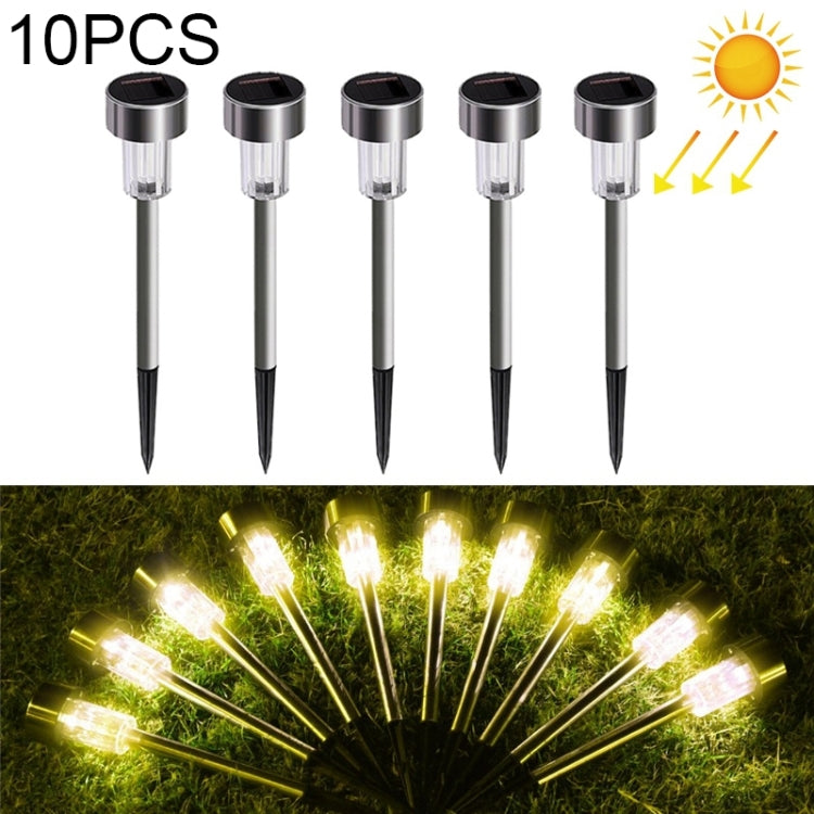 10 lampes solaires d'extérieur en acier inoxydable IP65 étanches à LED pour la décoration de jardin