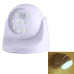 9 LED 240 LM 6000K Rotation à 360 degrés Capteur de mouvement sans fil Lumière d'armoire / Veilleuse / Lampe murale pour chambre, salon, salle de bain, couloir