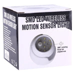 9 LED 240 LM 6000K Rotation à 360 degrés Capteur de mouvement sans fil Lumière d'armoire / Veilleuse / Lampe murale pour chambre, salon, salle de bain, couloir