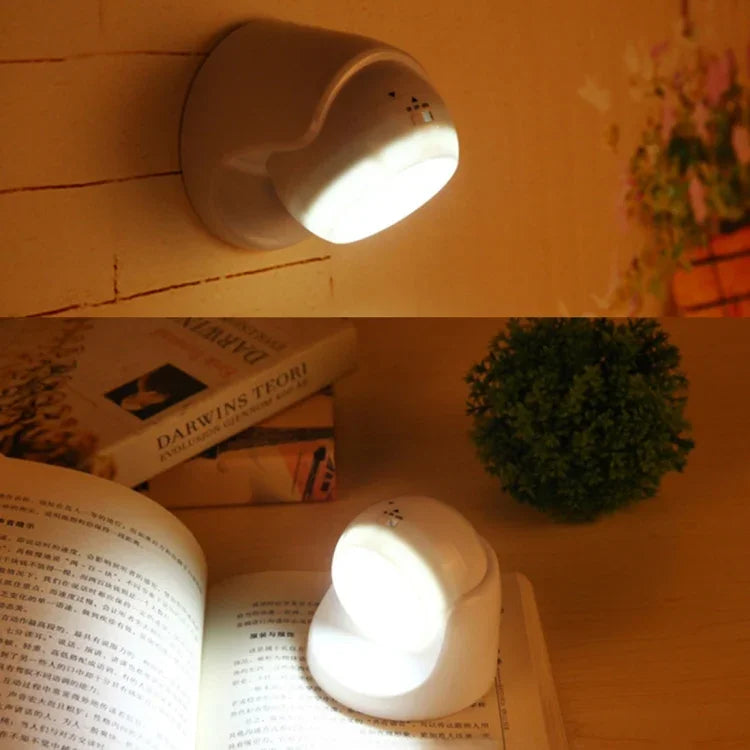 9 LED 240 LM 6000K Rotation à 360 degrés Capteur de mouvement sans fil Lumière d'armoire / Veilleuse / Lampe murale pour chambre, salon, salle de bain, couloir