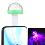 Lampe de scène boule magique LED USB RGB 4W avec adaptateur 8 broches, avec adaptateur 8 broches