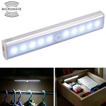 1.8W 10 LEDs Lumière blanche Écran large Capteur intelligent de corps humain Lampe de couloir à LED, Version sur piles, 1.8W 10 LEDs Blanc (Version sur piles)