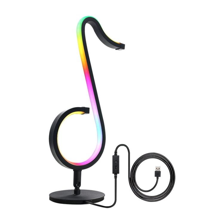 Lampe de bureau RVB d'ambiance musicale avec note de musique