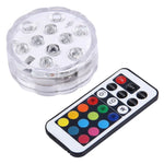 10 LED Cylindriques Télécommandées avec Télécommande, Portée de la Télécommande (en Zone Ouverte) : 7,3-9,1 Mètres, 10 LED