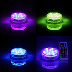 10 LED Cylindriques Télécommandées avec Télécommande, Portée de la Télécommande (en Zone Ouverte) : 7,3-9,1 Mètres, 10 LED