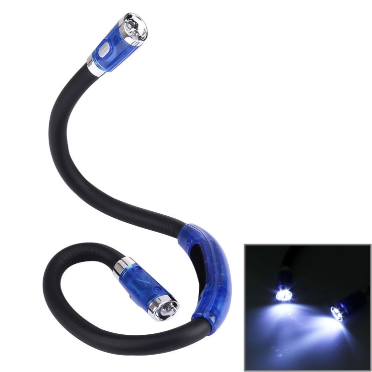 Lampe frontale stéréo mains libres à double tête, lampe de travail, lampe automatique avec 4 lumières LED et coussin de nuque en caoutchouc souple