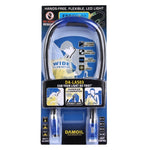 Lampe frontale stéréo mains libres à double tête, lampe de travail, lampe automatique avec 4 lumières LED et coussin de nuque en caoutchouc souple