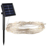 20m 200 LEDs SMD 0603 Panneau solaire Guirlande lumineuse fil d'argent Lumière de fée Décorative, DC 5V, 20m 200 LEDs Lumière colorée, 20m 200 LEDs Lumière blanche