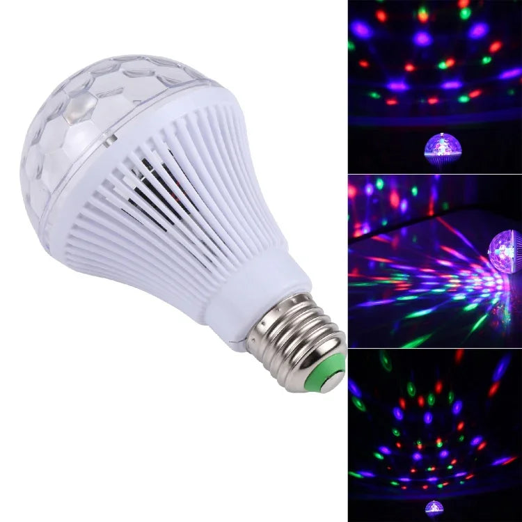 Lampe de scène LED rotative E27 toutes couleurs, AC 85-260V