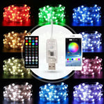 Guirlande lumineuse de Noël USB en fil de cuivre avec télécommande et contrôle par application mobile Bluetooth, longueur : 20 m 200 LED, télécommande et contrôle par application, longueur : 20 m 200 LED