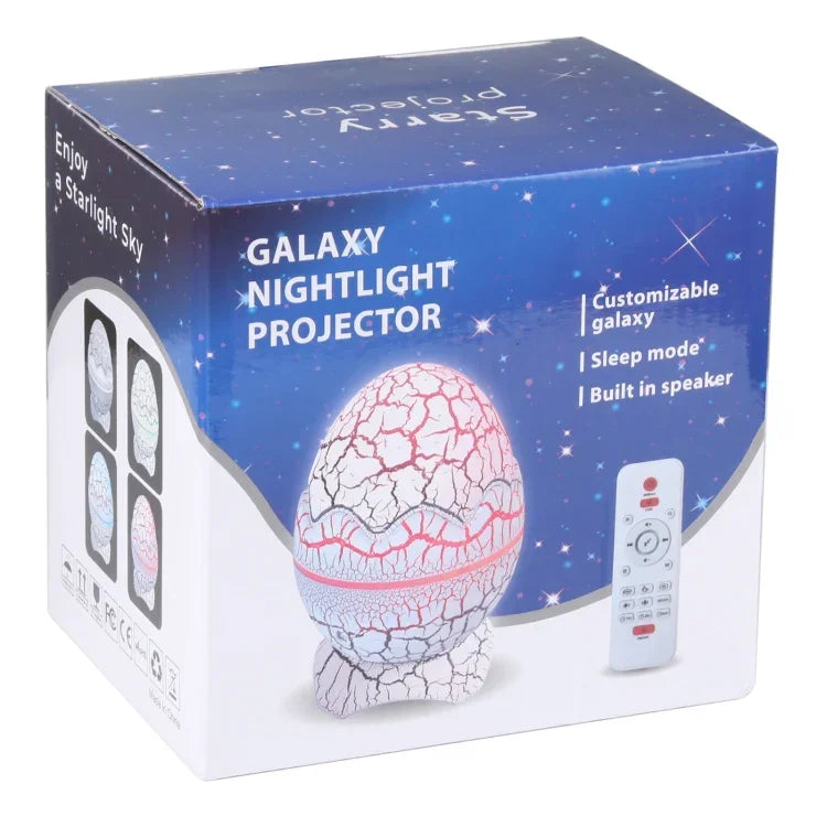 Lampe de projection ciel étoilé LED télécommandée en forme d'œuf fissuré 6W