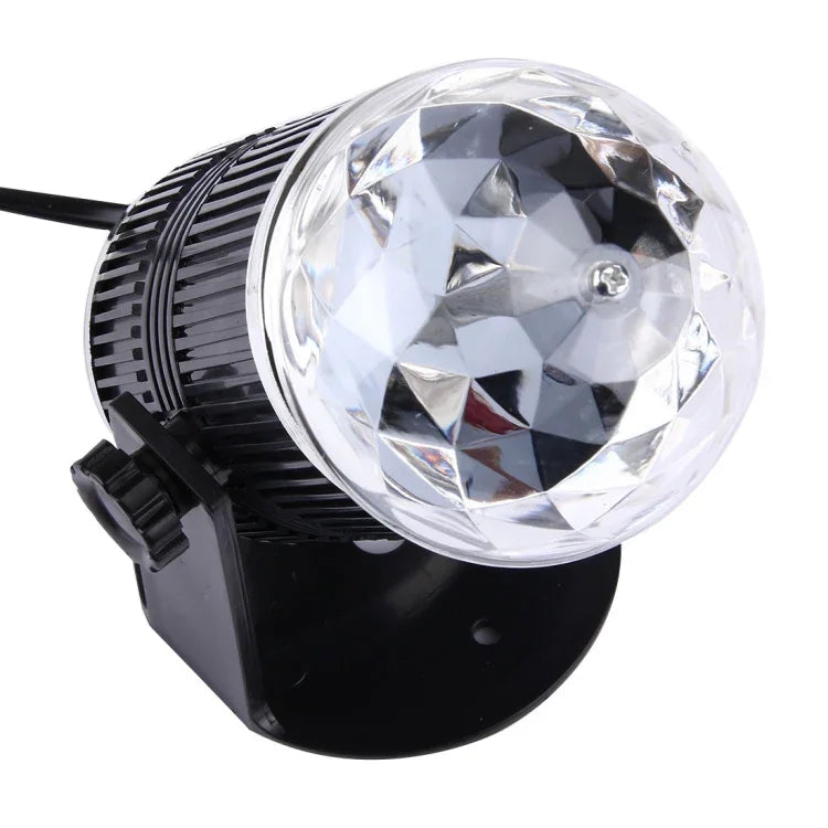 Mini lampe de scène boule magique rotative LED 3W, prise EU, prise EU