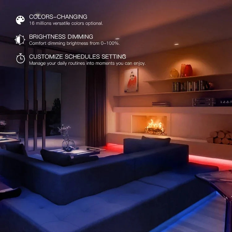 Bande lumineuse LED d'extension intelligente WiFi Yeelight Xiaomi Youpin d'origine avec télécommande APP, longueur : 1m