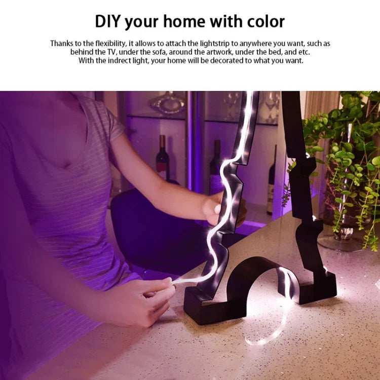 Bande lumineuse LED d'extension intelligente WiFi Yeelight Xiaomi Youpin d'origine avec télécommande APP, longueur : 1m