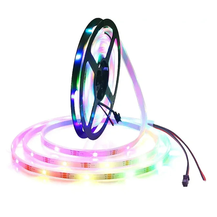 Bande lumineuse étanche RGB WS2812B 5050 SMD, 30 LED/m, 12 V CC, longueur : 5 m, bande lumineuse 30 LED/m