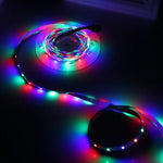 Guirlande lumineuse LED ruban RGB 2835 SMD nue, 60 LED/m, Longueur : 5m, 12V 2A 100-240V, avec télécommande 44 touches, LED RGB 2835 SMD, 5m, avec télécommande 44 touches