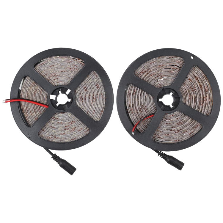 2 cartes nues 2835 SMD Dimmable Lumière Blanche / Lumière Chaude LED Bande Lumineuse, 60 LED/m, Longueur: 5m, 12V 2A 100-240V, 2835 SMD LED, 5m x 2