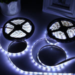 2 cartes nues 2835 SMD Dimmable Lumière Blanche / Lumière Chaude LED Bande Lumineuse, 60 LED/m, Longueur: 5m, 12V 2A 100-240V, 2835 SMD LED, 5m x 2