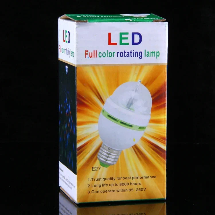 Lampe LED rotative automatique pleine couleur pour fête familiale / KTV / bars / hôtel / DJs, AC 85-260V