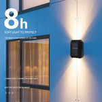 Applique murale solaire extérieure 6 LED, luminaire décoratif de jardin haut et bas
