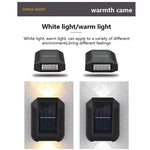 Applique murale solaire extérieure 6 LED, luminaire décoratif de jardin haut et bas