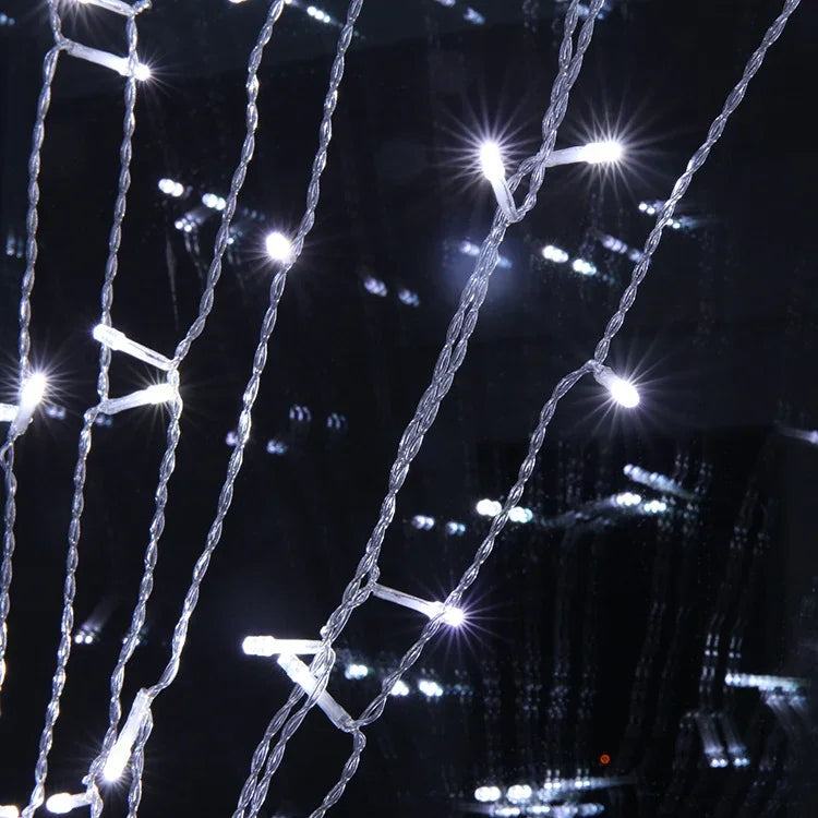Guirlande lumineuse féerique 100 LED avec joint de fin & 8 fonctions modèles, prise US, 10m lumière blanche