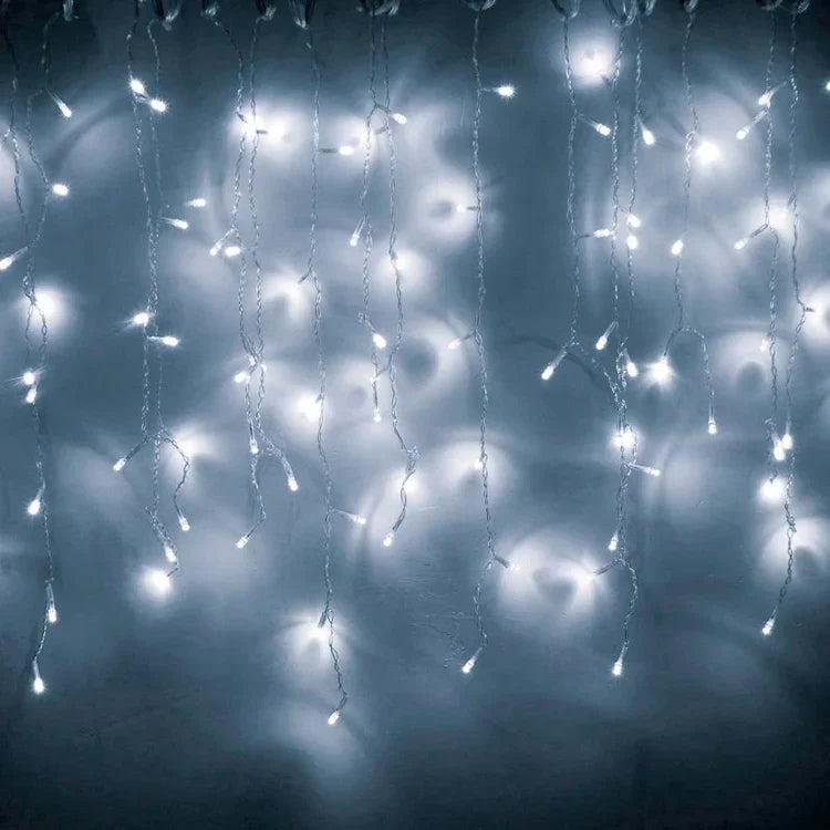 Guirlande lumineuse féerique 100 LED avec joint de fin & 8 fonctions modèles, prise US, 10m lumière blanche