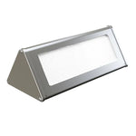 Lampe Murale Solaire de Jardin / Cour / Camping Extérieur Économe en Énergie, 800 LM, 48 LED SMD 2835, avec Capteur, Forme Triangulaire et Interrupteur Caché (Argent)