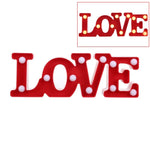 Veilleuse de table, alimentée par 2 piles AA, pour fêtes, festivals, mariages, LOVE (rouge), LOVE (blanc)
