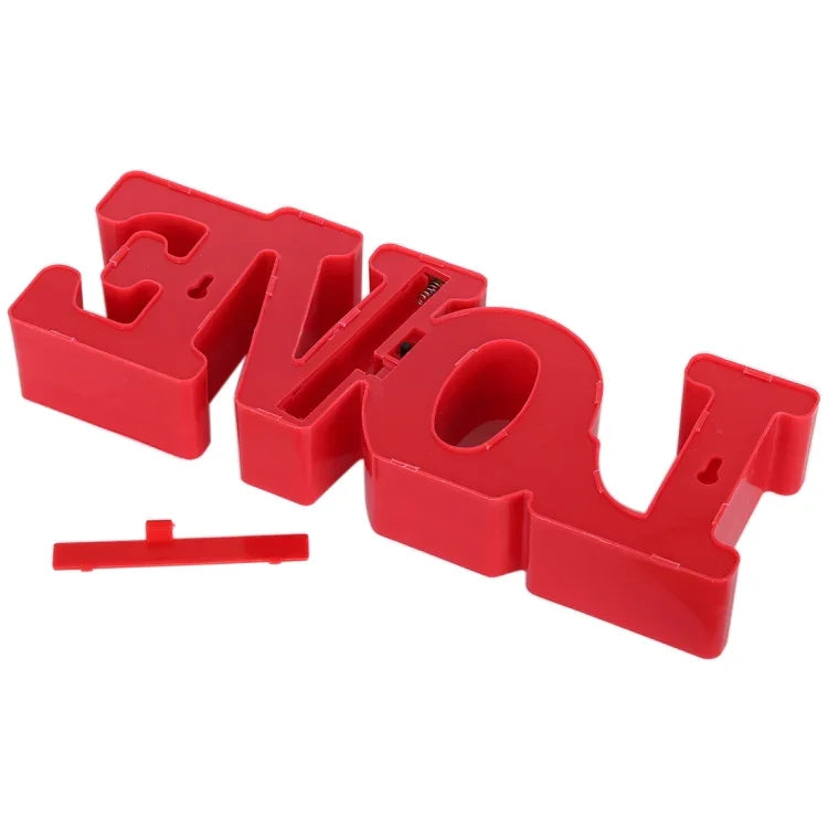 Veilleuse de table, alimentée par 2 piles AA, pour fêtes, festivals, mariages, LOVE (rouge), LOVE (blanc)