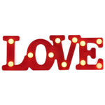 Veilleuse de table, alimentée par 2 piles AA, pour fêtes, festivals, mariages, LOVE (rouge), LOVE (blanc)